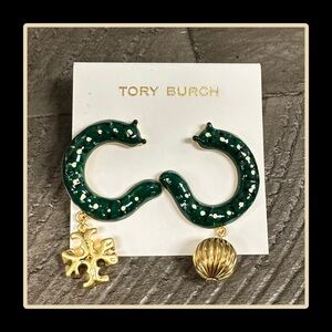 TORY BURCH Mismatched Caterpillar Earrings RARE